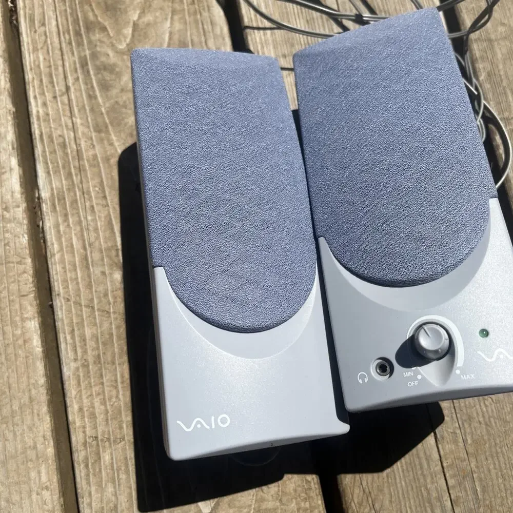 Sony Vaio - Computer PC Speaker System PCVA-SP3 Gray Blue Color